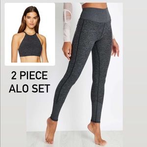 ALO YOGA LEGGINGS AND BRA  XXS XS NWT ALO SET